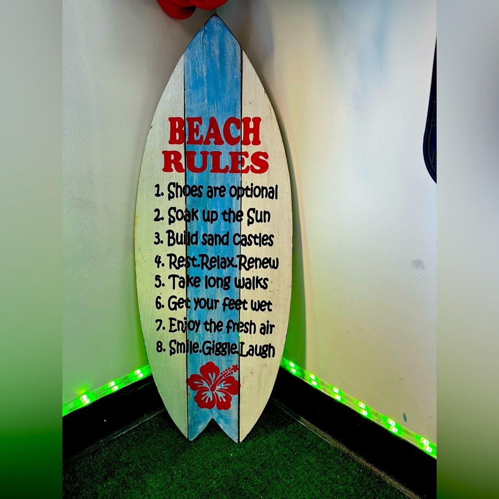 Beach Rules Surf Board